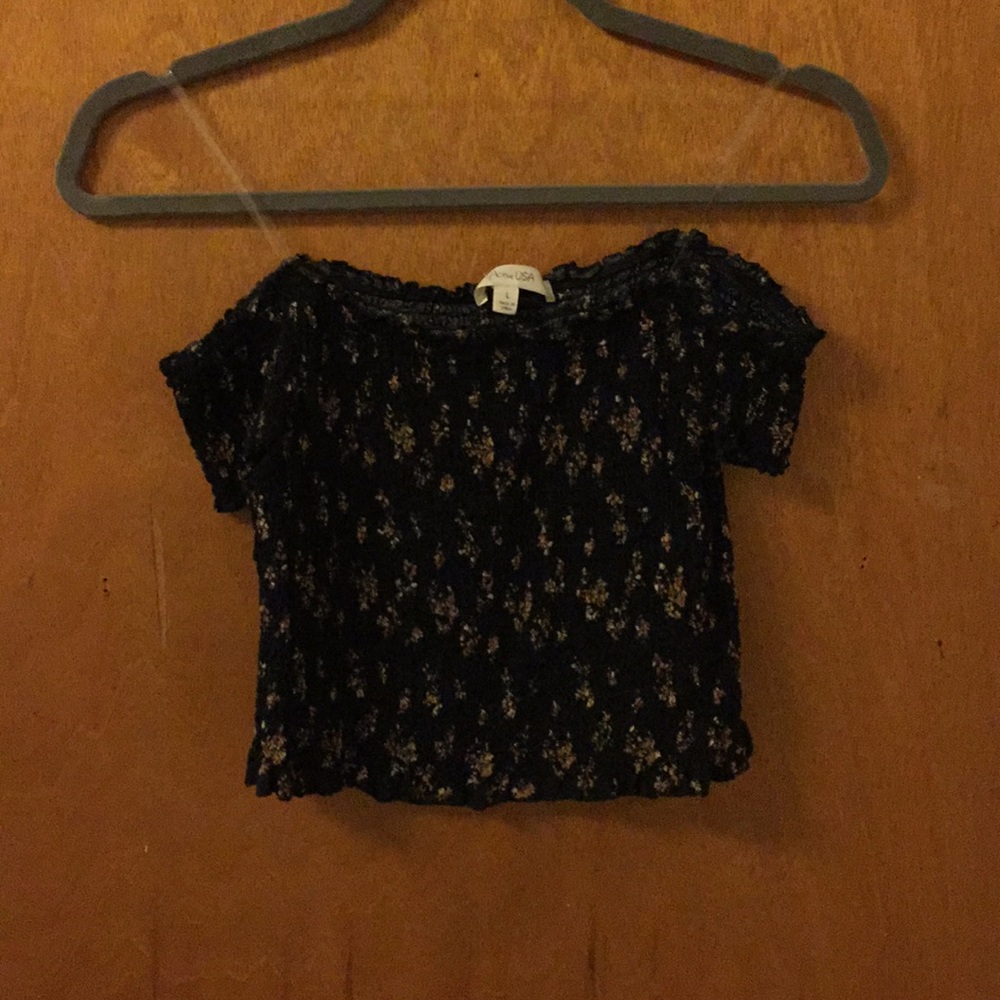 Off the shoulder crop top